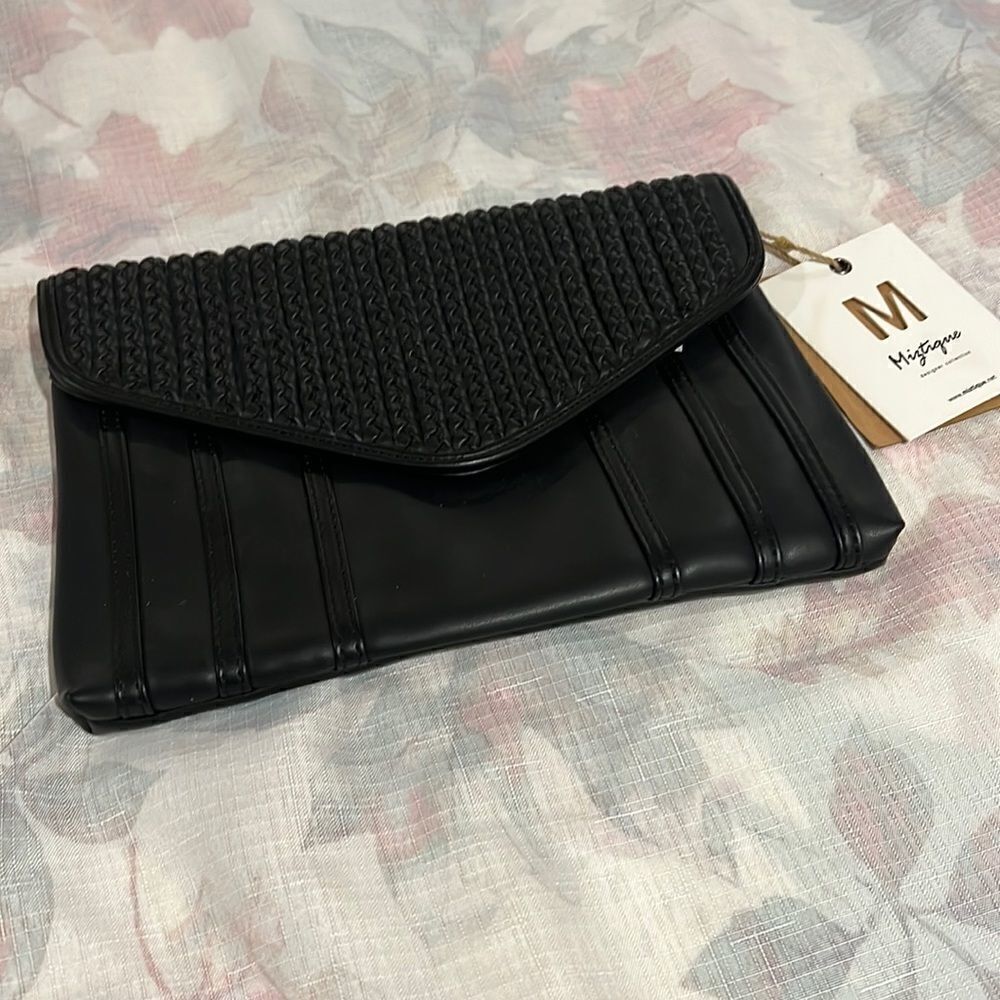New Miztique Genuine Product USA black clutch